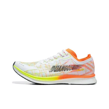 DUANGOU Cushioning Wear-Resistant Balance Low-Top Sports Running Shoes Unisex Orange Red Neon Green