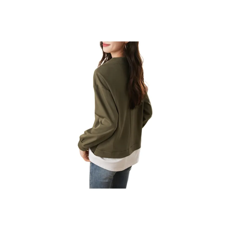 Mo Han Yi Mei T Shirt Women's Olive Green-1