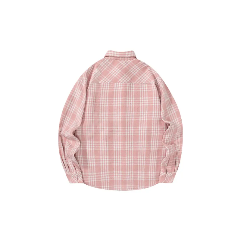 Suamoment Spring And Fall Loose Fit Casual American Shirt Unisex-3