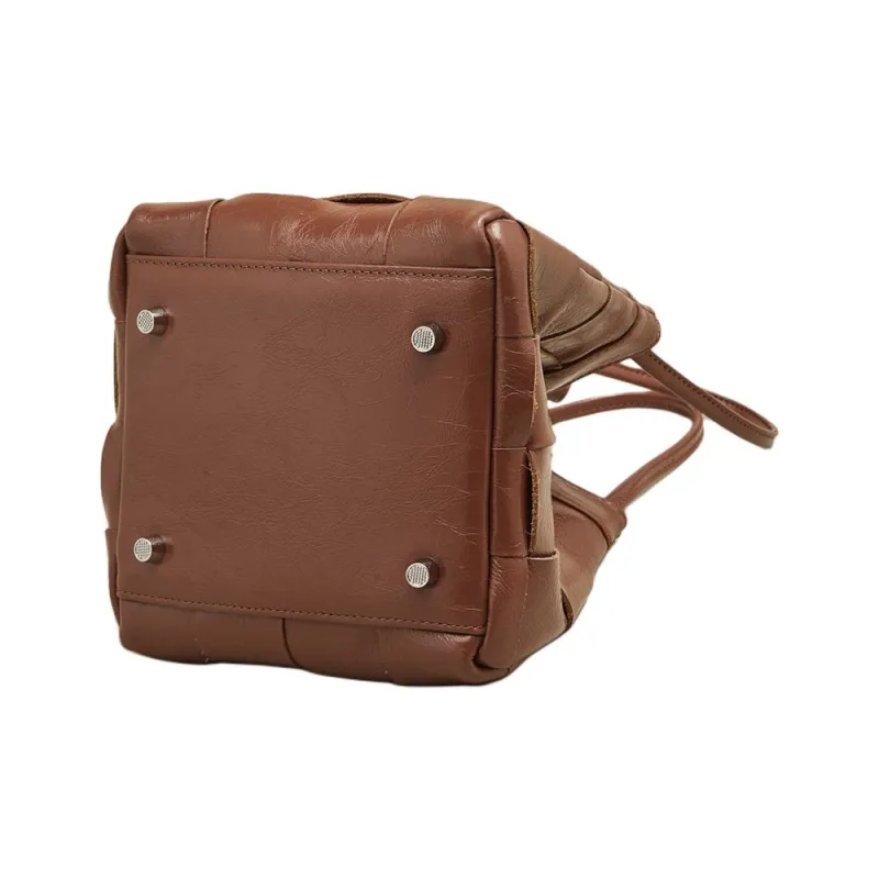 Marino Orlandi Synthetic Leather Bonded Cow Split Leather Handbag Small Size Women's Multicolor-8