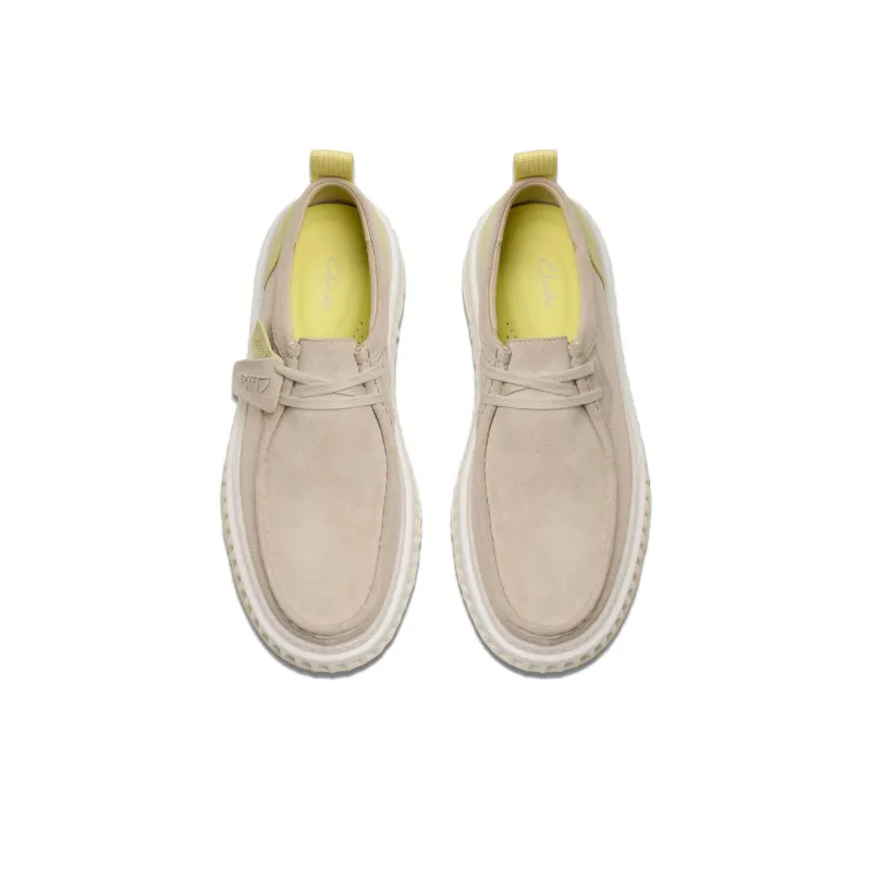 Clarks Low Top Skateboard Shoes Men's Beige Yellow-3