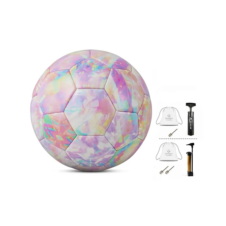 Kuangmi Size 5 Soccer PVC Unisex Diamond Tie Dye-4