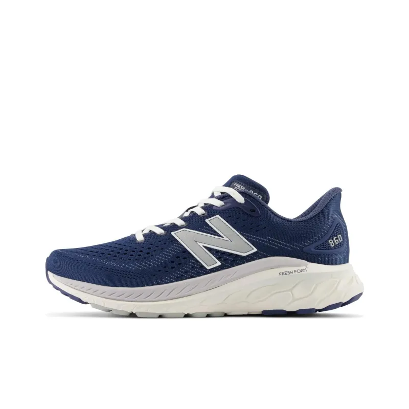 New Balance NB 860 Anti Slip Wear Resistant Low Top Running Shoes Men's Dark Blue White-0