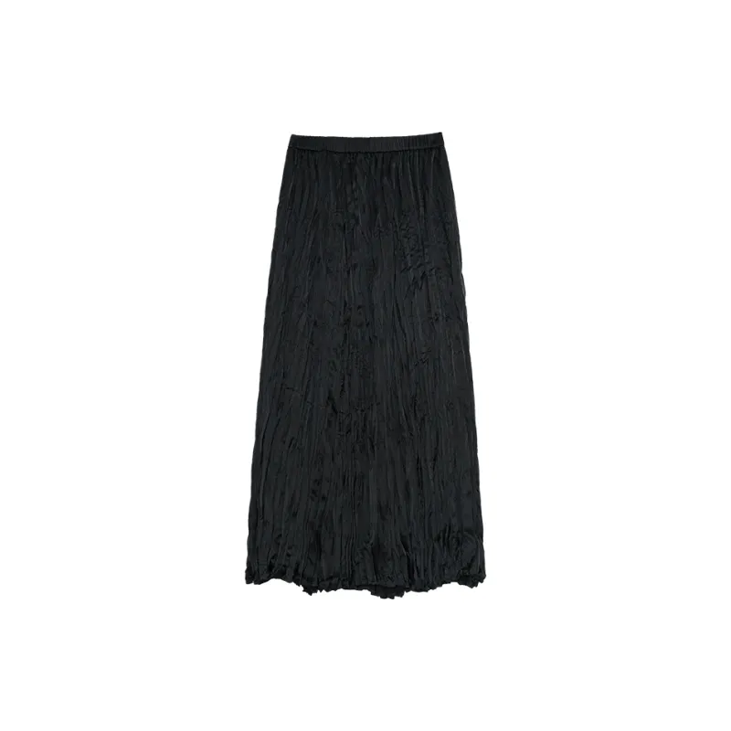 THE SEA LIFE Casual Long Skirt Women's Black Mage-1
