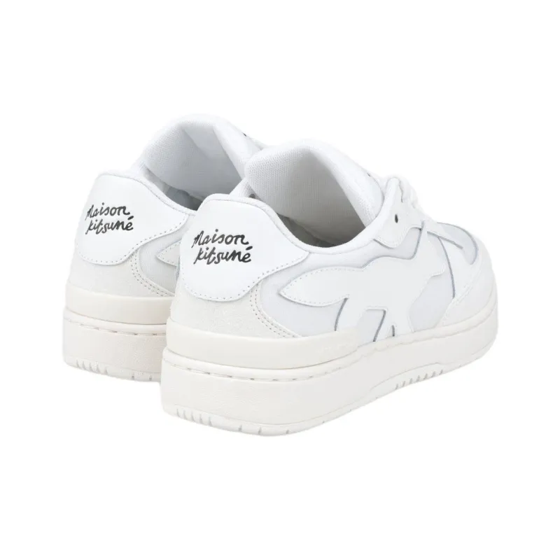 Maison Kitsune Chiru Trainers Low Top Skateboard Shoes Women's White-3