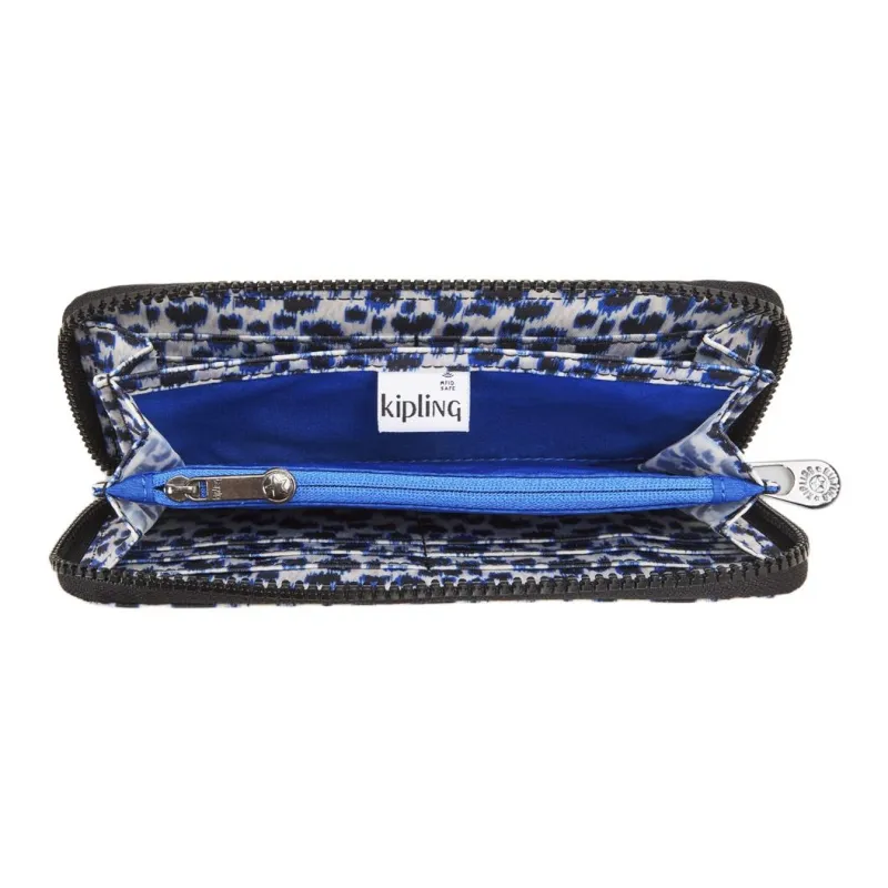 Kipling Recycled Polyester Wallet Large Size Women's Curious Leopard Print-3