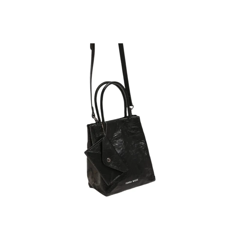 DALO PU Handbag Regular Women's Black/Milk White/Laser Silver-1