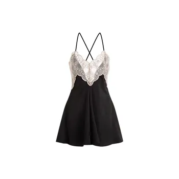 Flowers In Water Nightgown Women's Black