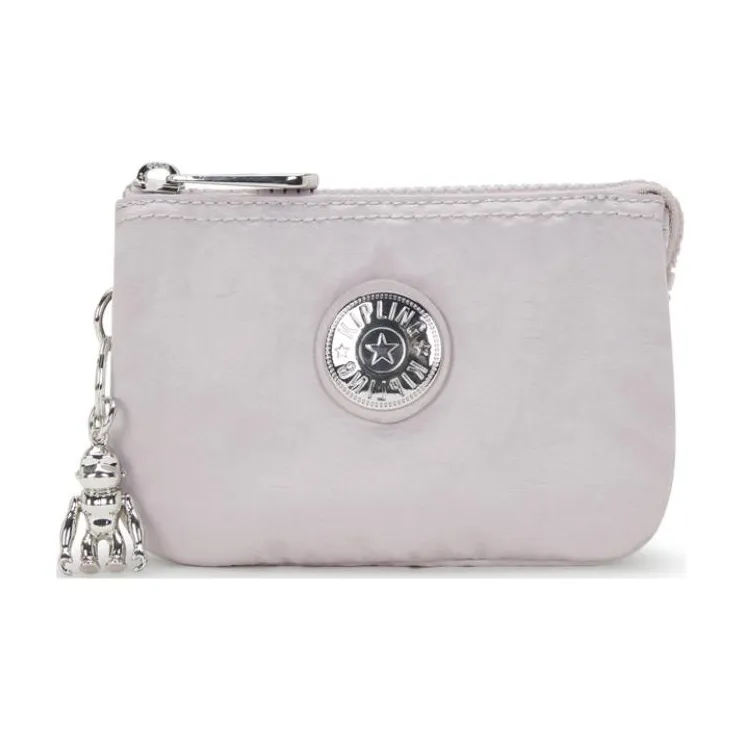Kipling Recycled Polyamide Wallet Small Size Women's Bright Silver-0