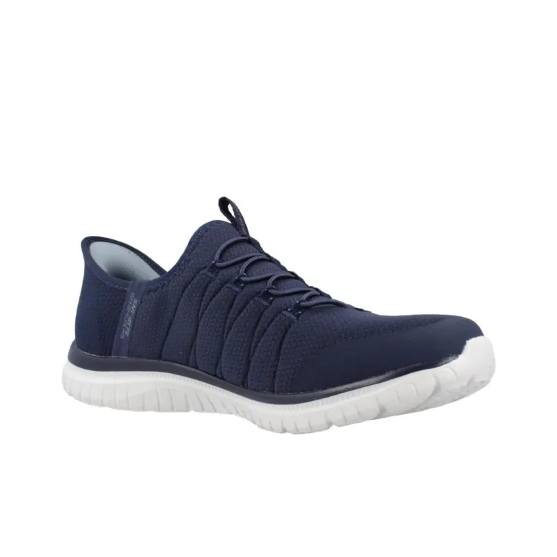 Skechers Slip Ins Abrasion Resistant Breathable Low Top Casual Shoes Women's Blue-2