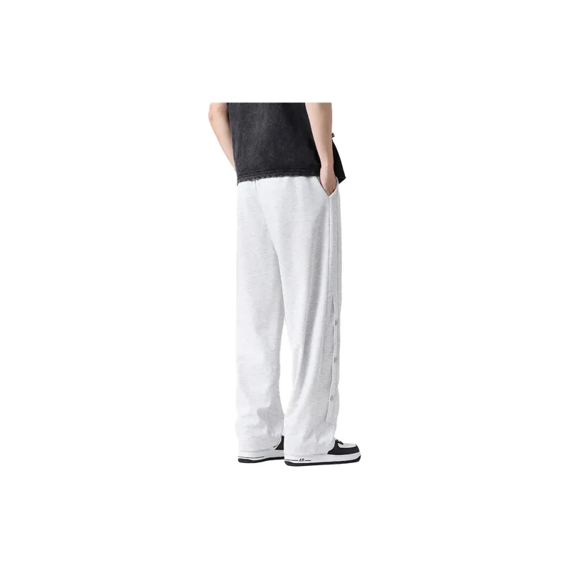 CELUCASN Casual Pants Unisex Light Heather Gray-1