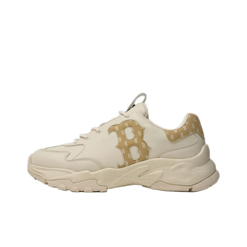 MLB Big Ball Chunky Anti Slip Wear Resistant Low Top Casual Shoes Unisex Brown-0