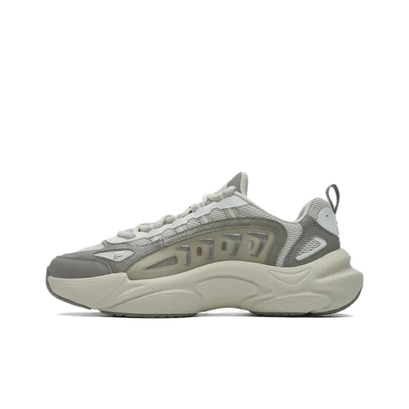 FILA FUSION SKY TRAIL DX Fishbone Head Cushioned Wear Resistant Breathable Low Top Chunky Sneakers Men's White-0