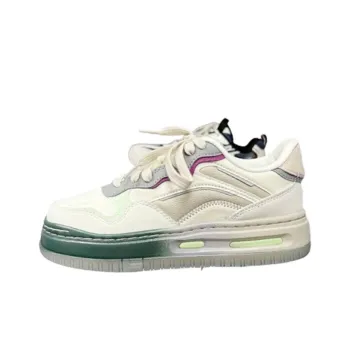 LiNing Future C1 Anti Slip Wear Resistant Low Top Skateboard Shoes Women's White Gray Green
