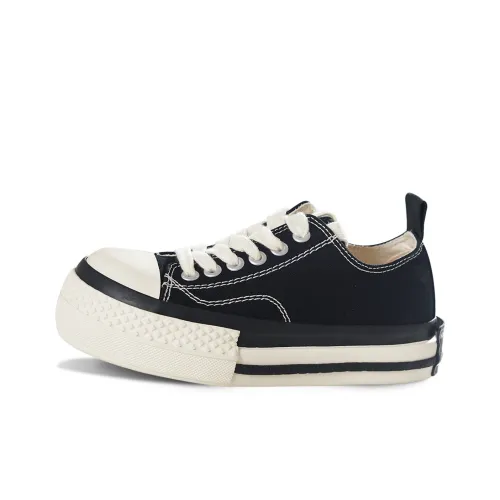 Ollieskate Canvas Shoes Unisex Low-Top White/Black