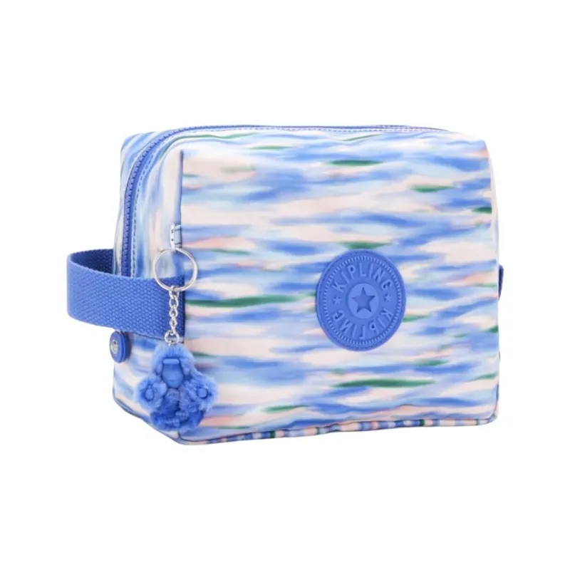 Kipling Recycled Polyester Toiletry Bag Large Size Women's Light Blue-1