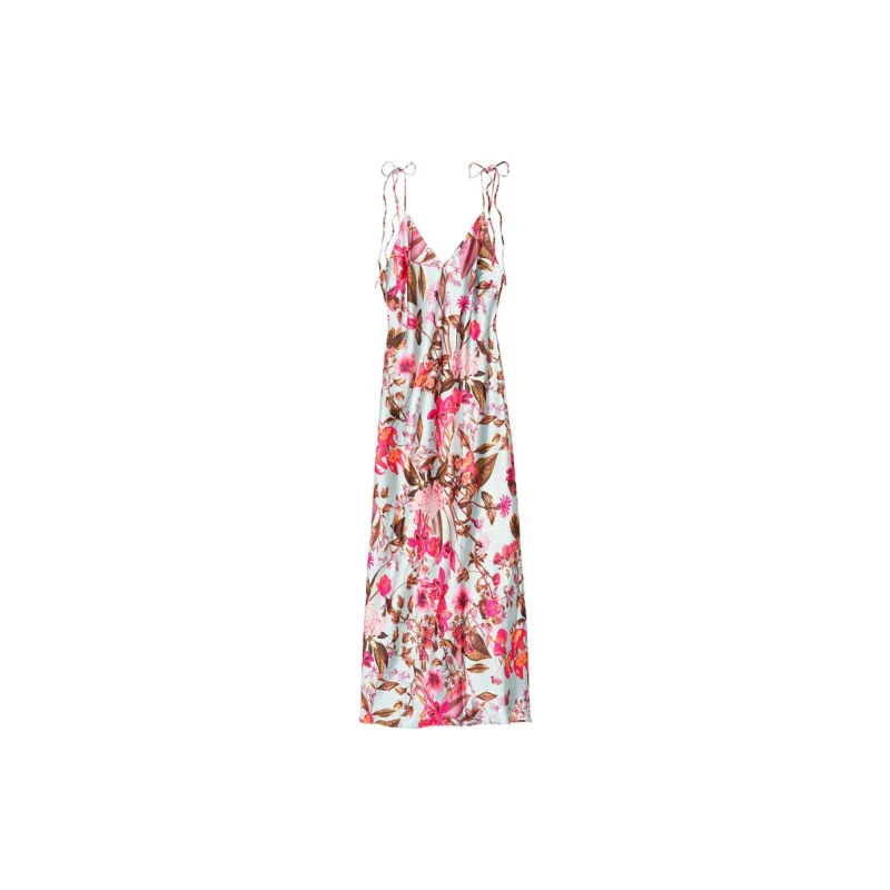 Victoria's Secret SEXY KI Nightgown Women's Blue Floral Print-0