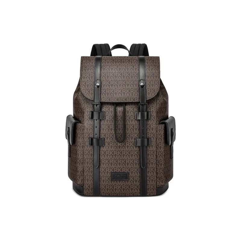 FAIRWHALE PVC Backpack Men's Graphite Gray/Dusty Blue/Withered Yellow Brown-9