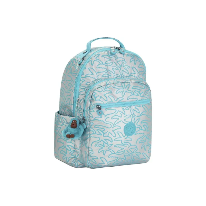 Kipling Polyamide Backpack Large Size Women's Metal Palm Brown-1