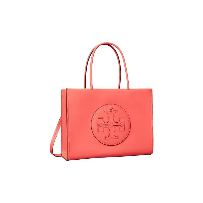 TORY BURCH Ella Faux Leather Tote Bag Shopping Bag Handbag Small Size Women's Coral Pink-1