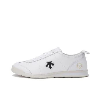 DESCENTE Cushioning, Wear Resistant Low Top Running Shoes Unisex White Gray