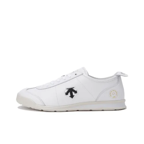 DESCENTE Cushioning Wear Resistant Low Top Running Shoes Unisex White Gray