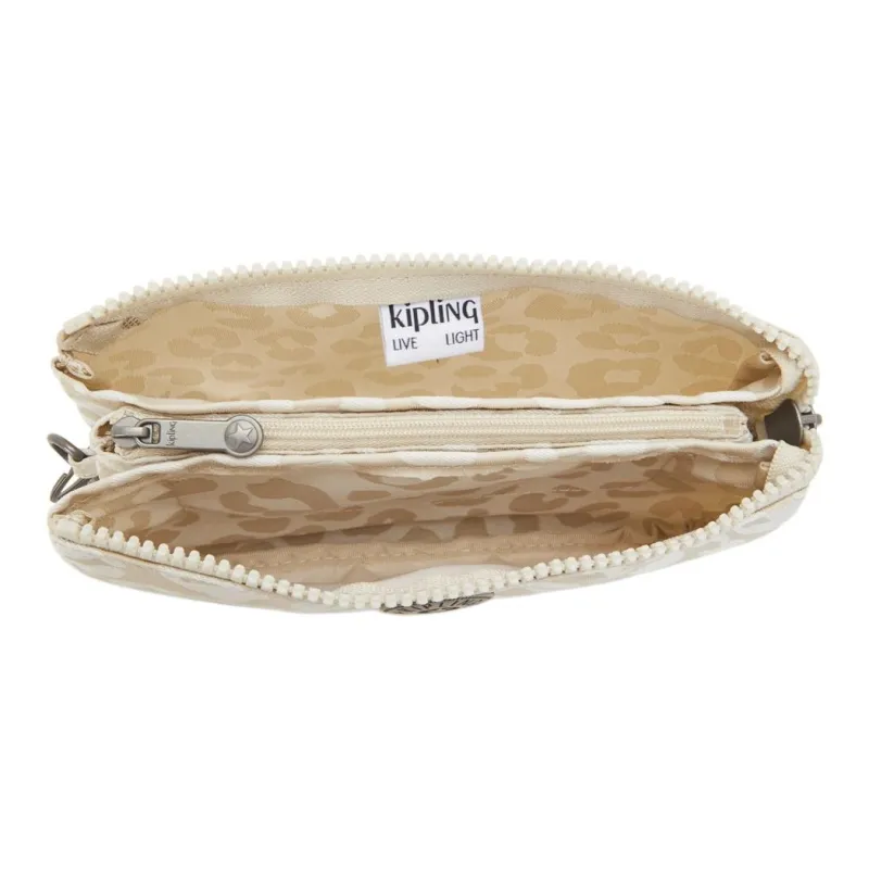 Kipling Polyamide With Polyester Wallet Storage Bag, Clutch Large Size Women's White-4