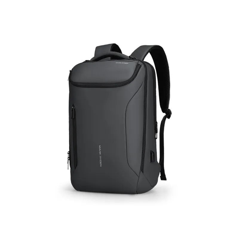 MARK RYDEN Oxford Large Capacity Student Backpack Medium Size Men's Elegant Black/Olive Green-6
