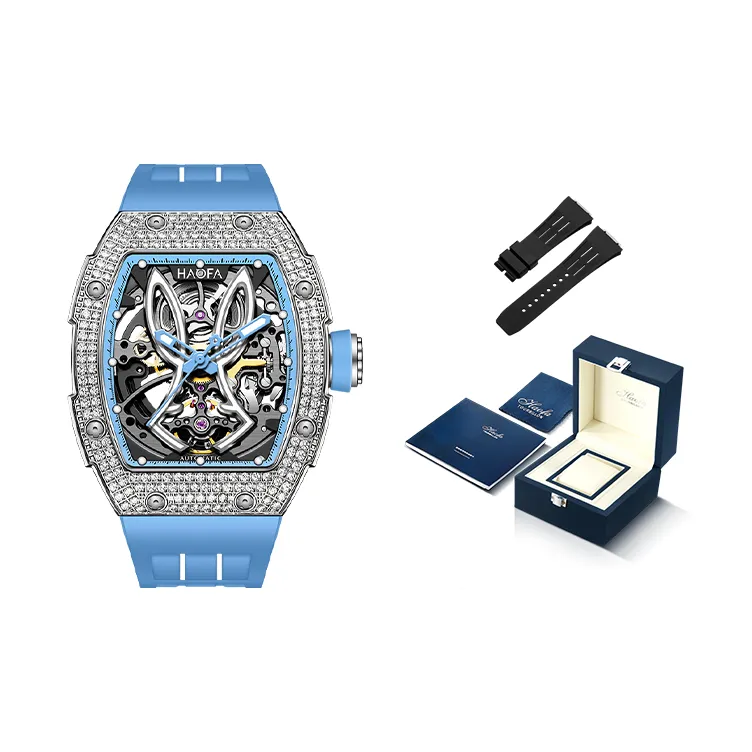 HaofaTourbillon Mechanical Movement Men's Watches White Dial-7