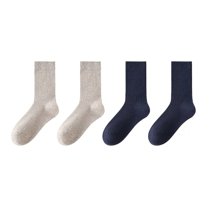 Left Divided By Right Mid Calf Socks Men's 4 Pack-4