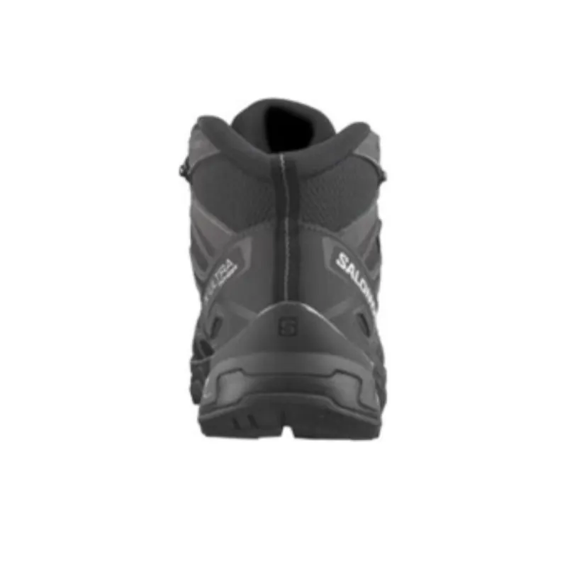 SALOMON X Ultra Pioneer Cushioned Slip-Resistant Mid-Top Outdoor Shoes Men's Black White-3