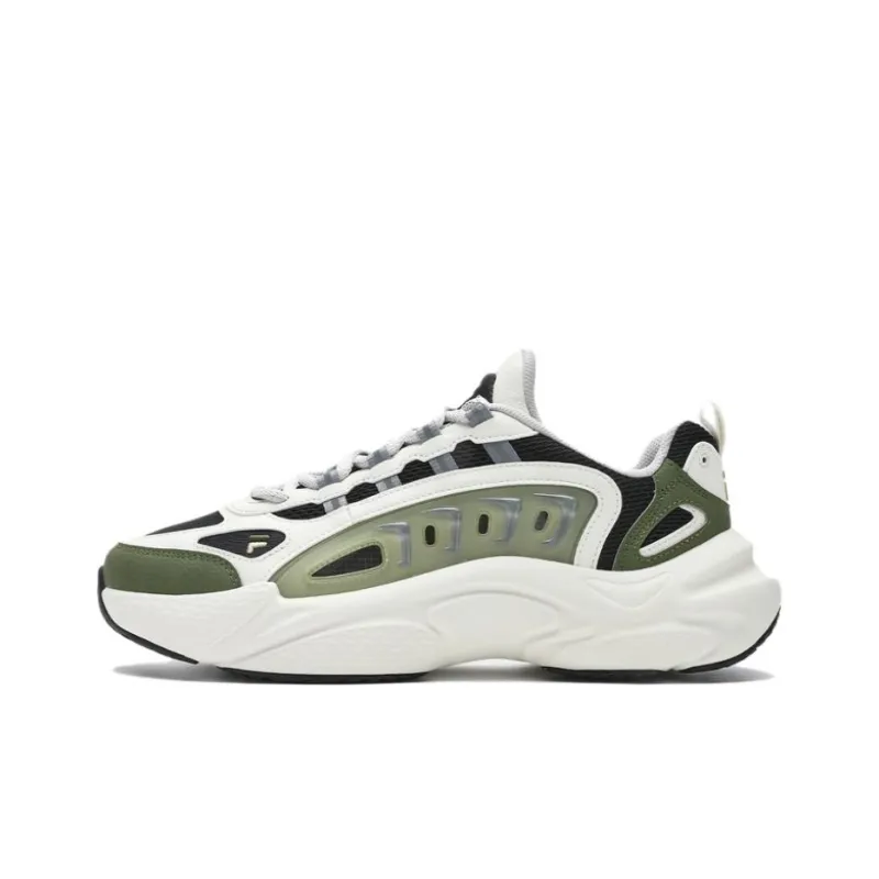 FILA FUSION SKY TRAIL DX Fishbone Head Chunky Sneakers Men Low Top White Green Black Gray-0