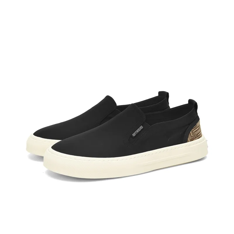SEPTWOLVES Low-Top Canvas Shoes Men's Black-2