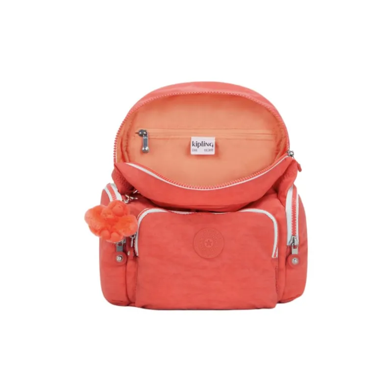 Kipling Recycled Polyamide Backpack Mini Women's Coral-1