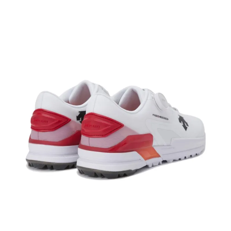DESCENTE Cushioning Wear Resistant Low Top Golf Shoes Men's Orange White-2