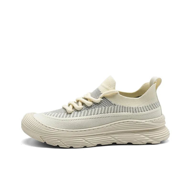 HLA Fashion Breathable Mesh Flyknit Comfortable Versatile Height Increasing Casual Shoes Men's-7