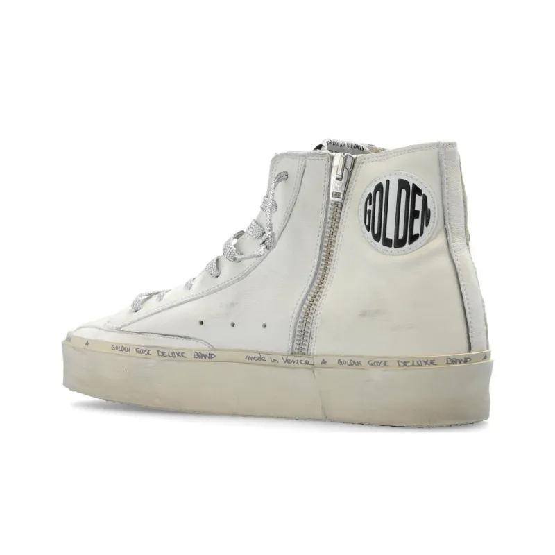 Golden Goose Hi Francy High Top Skateboard Shoes Women's White-3
