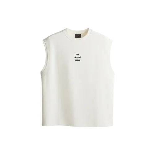 H&M Tank Tops Men Cream Color/On Annual Leave