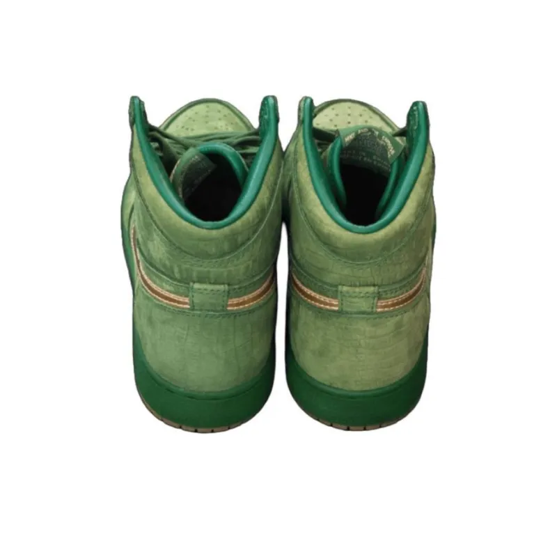 Jordan Air Jordan 1 Cushioning Anti Slip And Wear Resistant High Top Vintage Basketball Shoes Men's Green-3