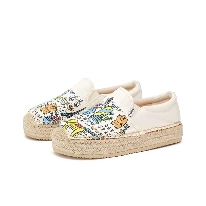 TT&MM Cushioned Anti-Slip Wear-Resistant Waterproof Breathable Moisture-Wicking Low-Top Casual Shoes Women's White-12