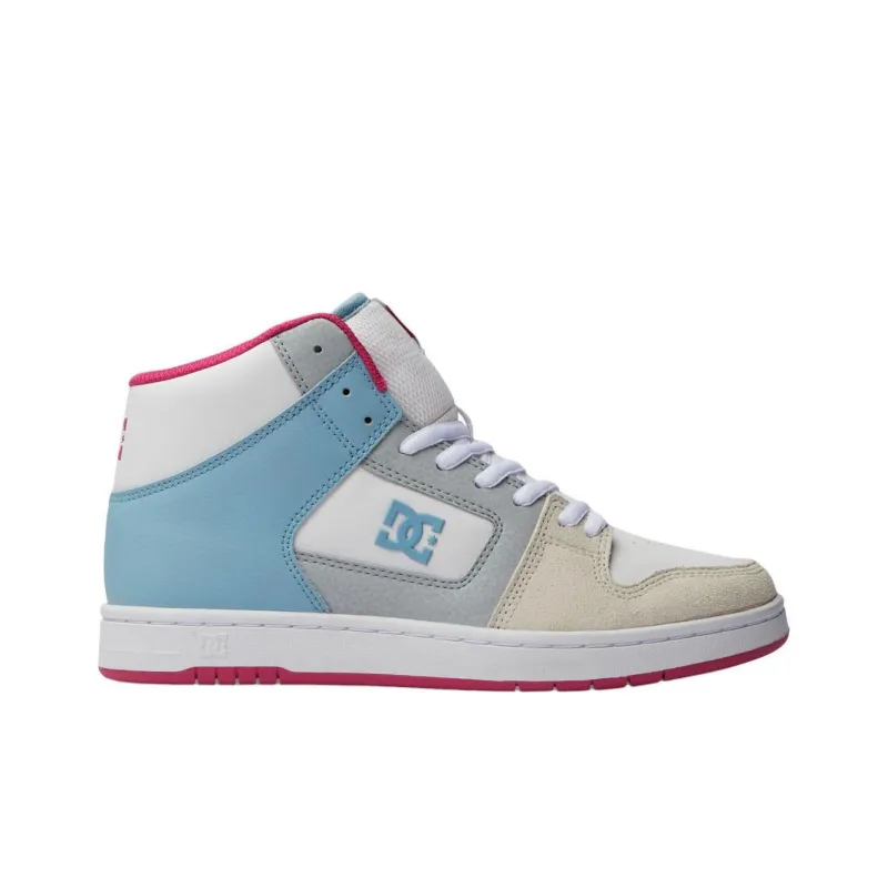 DC Shoes Coverage High Top Skateboard Shoes Women's Blue Pink-1