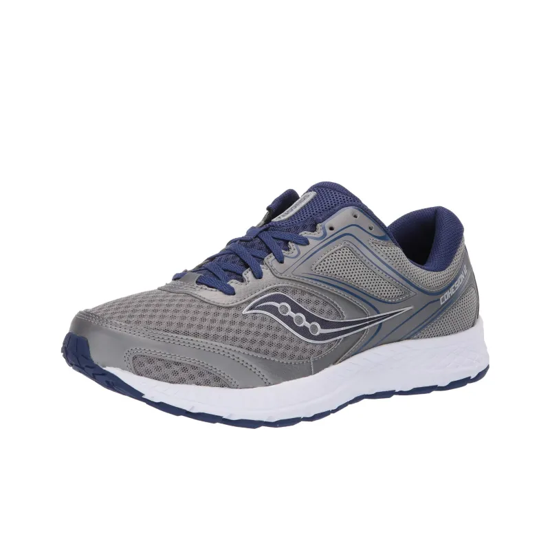 Saucony Cohesion 12 Cushioning Lightweight Low-Top Running Shoes Men's Blue Gray-2