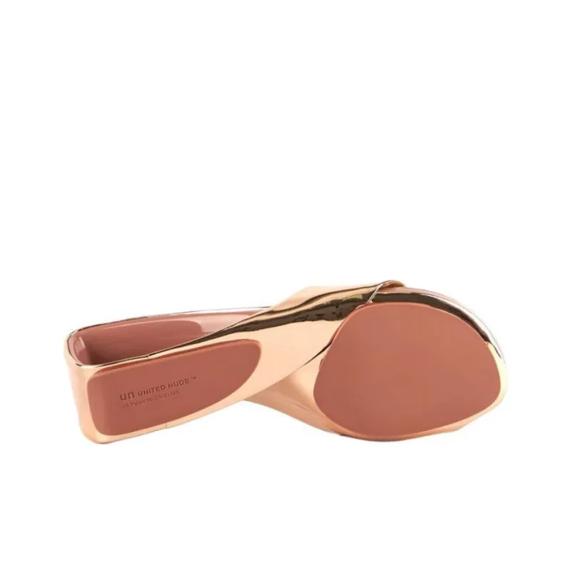 UNITED NUDE Slide Slippers 6.5cm Women's Gold-5