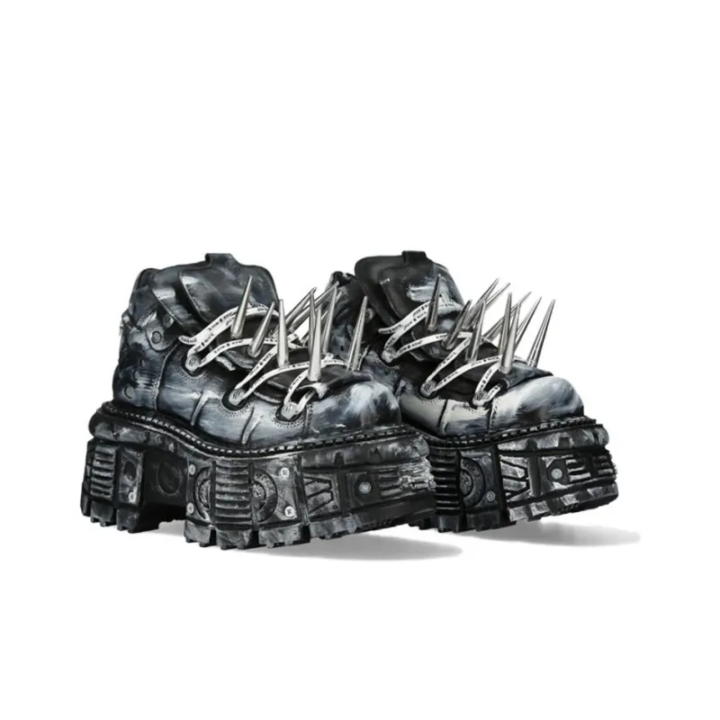 NEW ROCK Casual Shoes Unisex Black-3