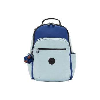 Kipling Polyester Backpack Large Size Men's Denim Blue