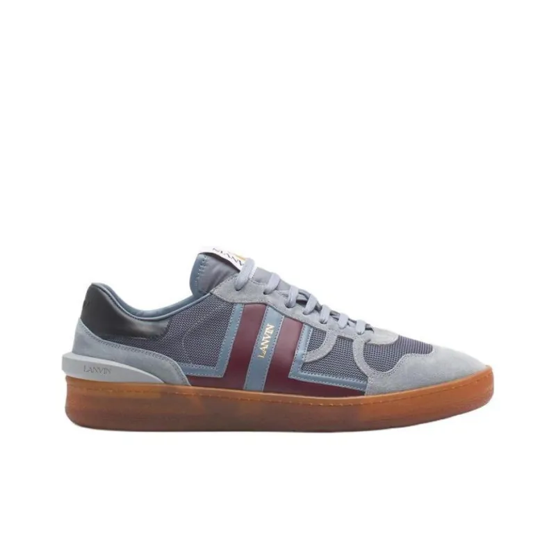 Lanvin Clay Low Top Skateboard Shoes Men's Gray-1