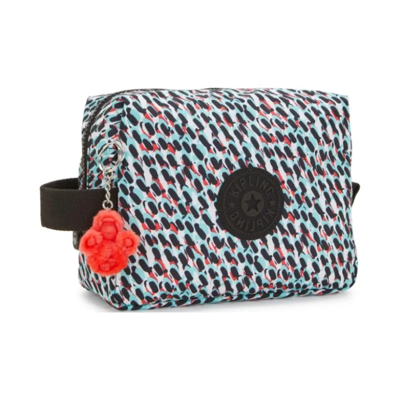 Kipling Recycled Polyester Toiletry Bag Large Size Women's Black & Multicolor-1