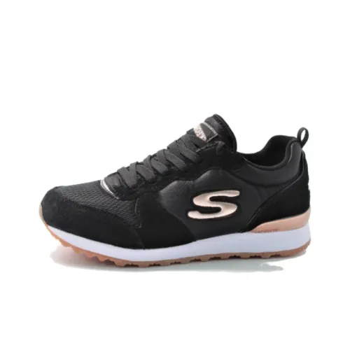 Skechers OG 85 Anti Slip Wear Resistant Low Top Casual Shoes Women's Black Gold