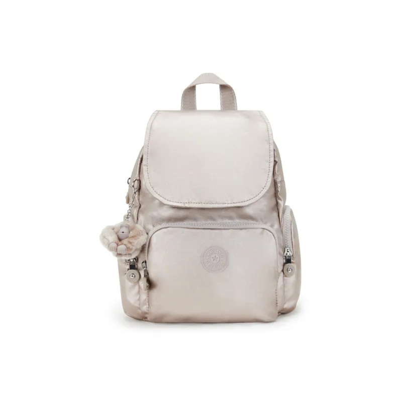 Kipling Polyamide Backpack Small Size Women's Metallic Finish-0