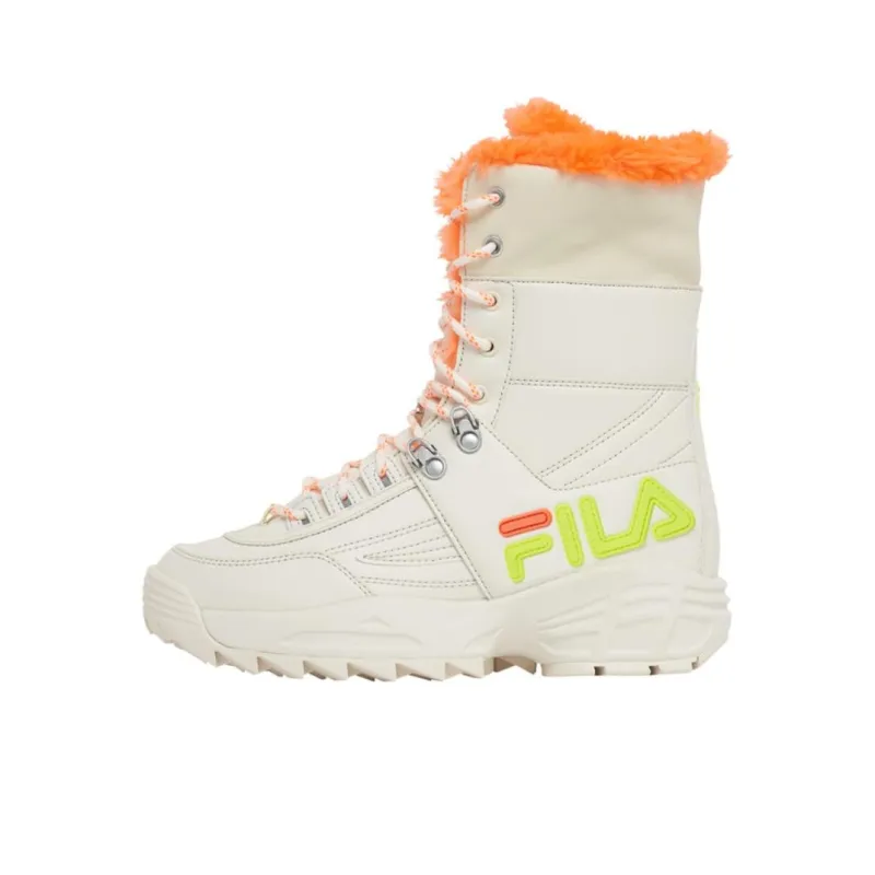 FILA Disruptor Boot Thermal Waterproof Abrasion Resistant Knee High Snow Boots Women's White-0